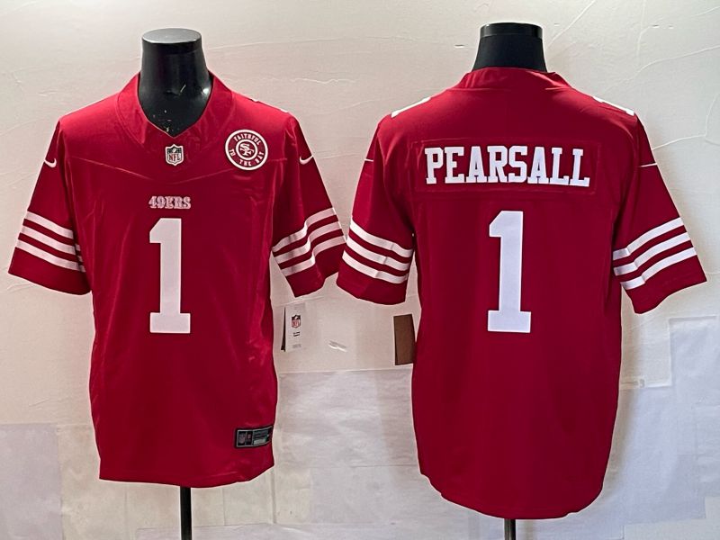 Men 2025 San Francisco 49ers #1 Pearsall red 3th generation Nike Limited NFL Jersey style  006->san francisco 49ers->NFL Jersey
